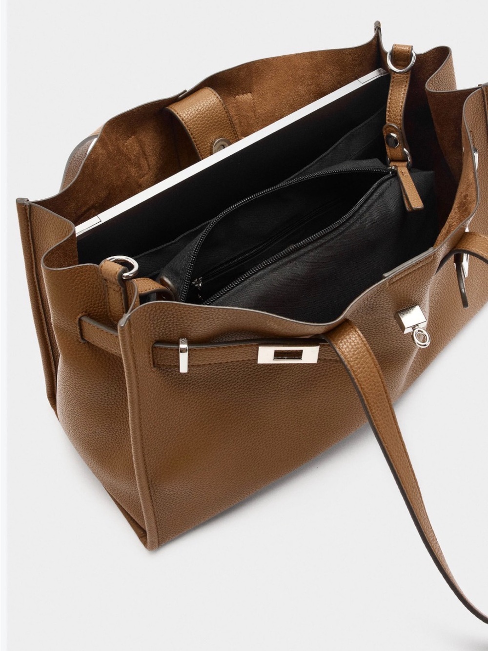 Leather Tote Bag in Brown – Women Bags